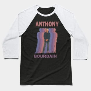 Anthony Bourdain Colour Baseball T-Shirt